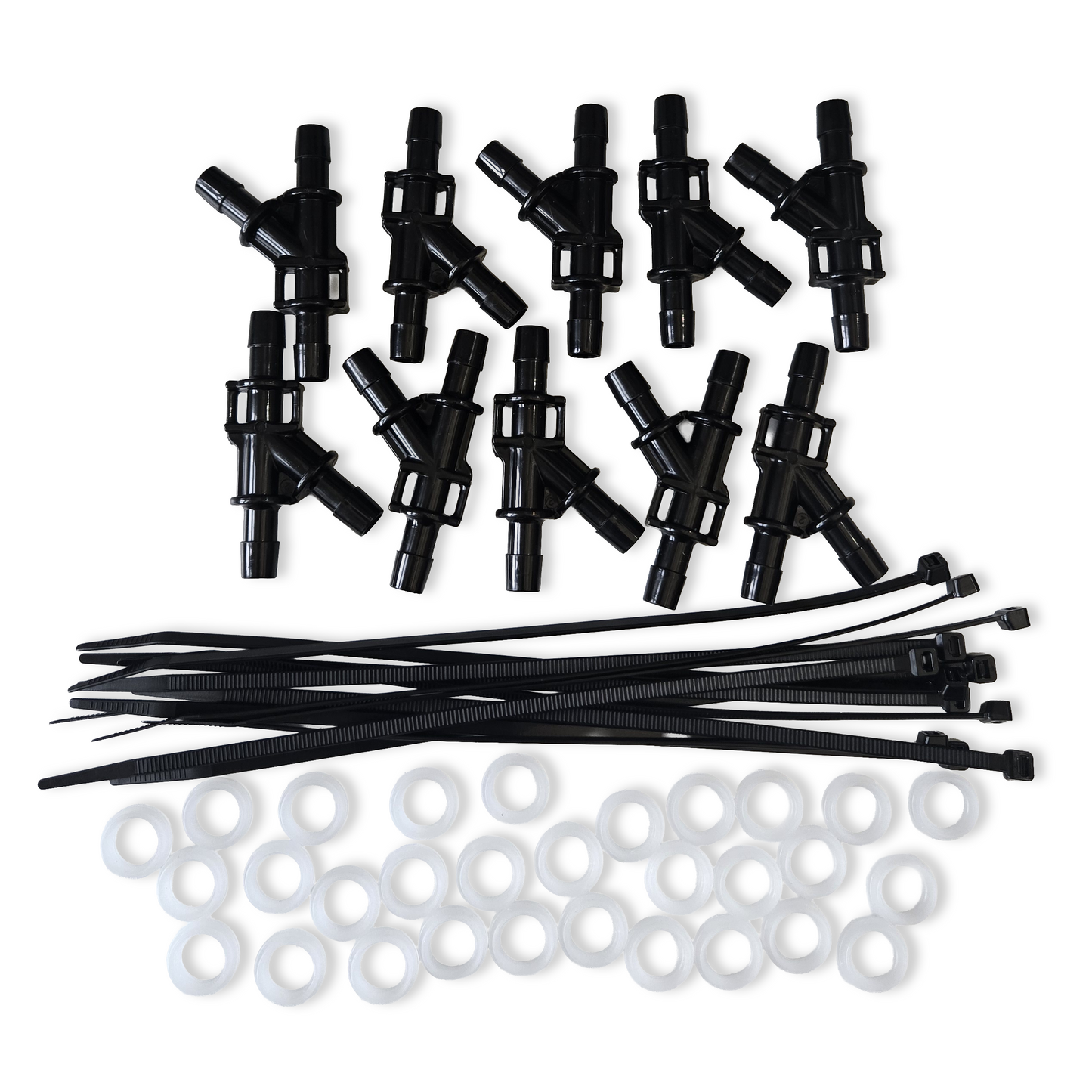 Wye Fitting with Collars, 10 pk (INJ-615)